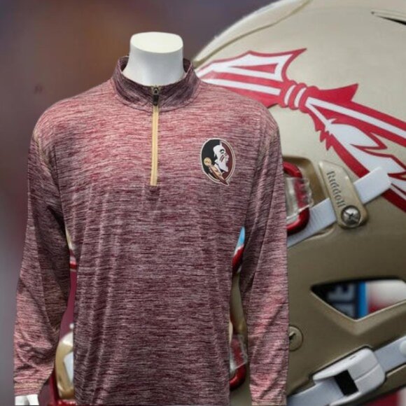 Florida State University FSU Noles 1/4 Zip Pullover Lightweight Jacket w/Pockets - Picture 1 of 12